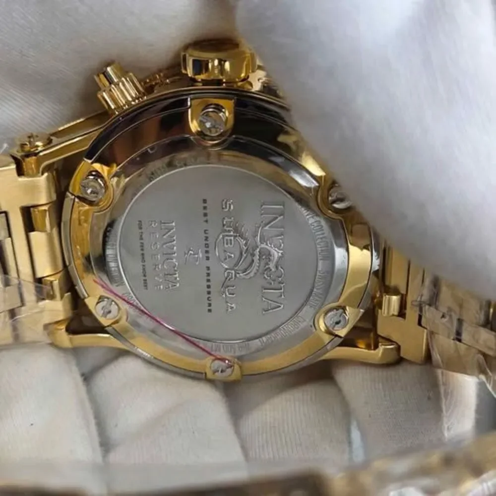 Invicta Subaqua Chronograph Blue Dial Gold-tone PVD Stainless Steel Men's Watch